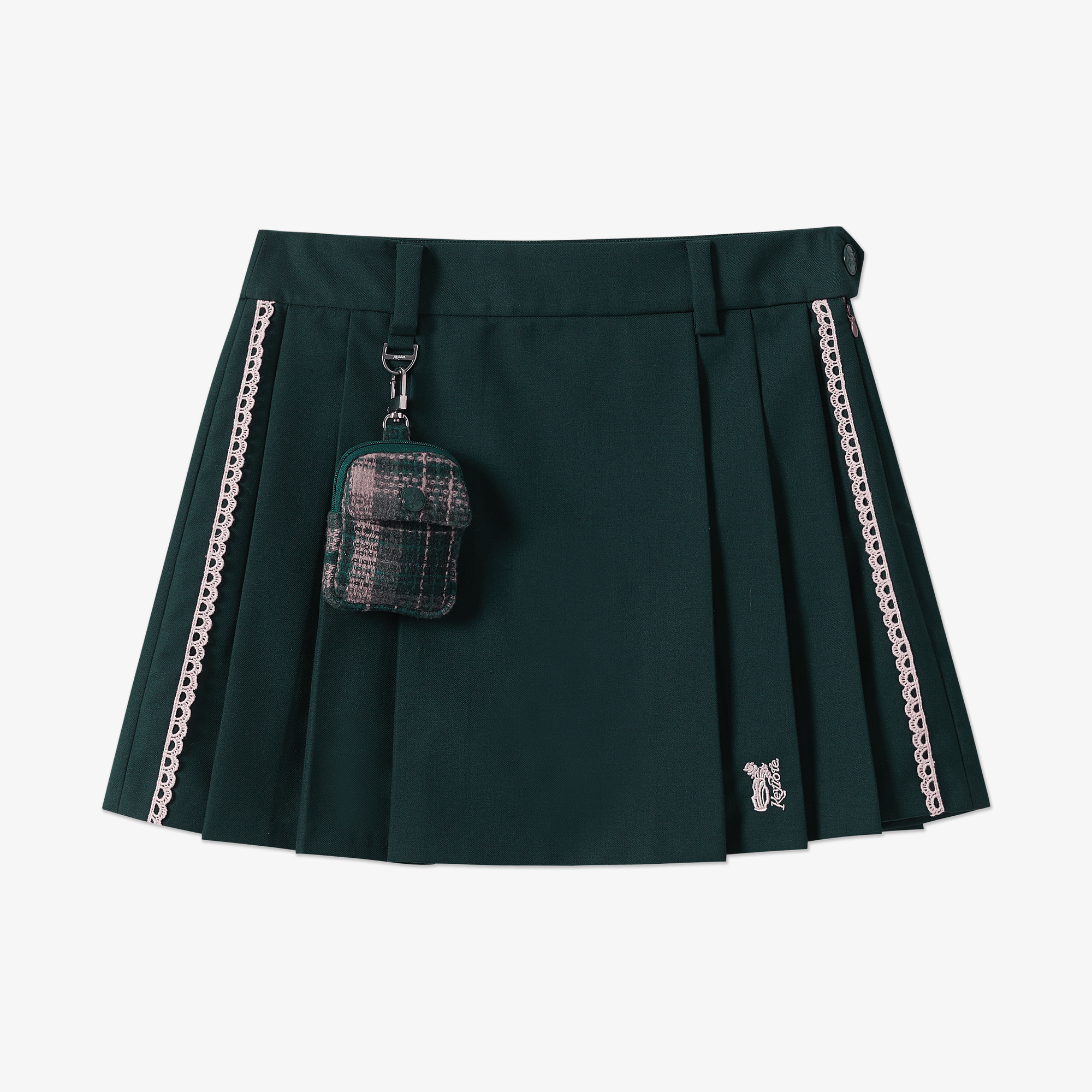 Keypote Women's Pleated Skort - Dark Green - Erthe Golf
