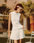 Keypote White Sleeveless Polo - Erthe Golf