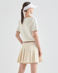 Lanvin Blanc Wool Blend Half - Zip Top - Erthe Golf