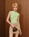 Keypote Mint Green Knot Mockneck Top - Erthe Golf