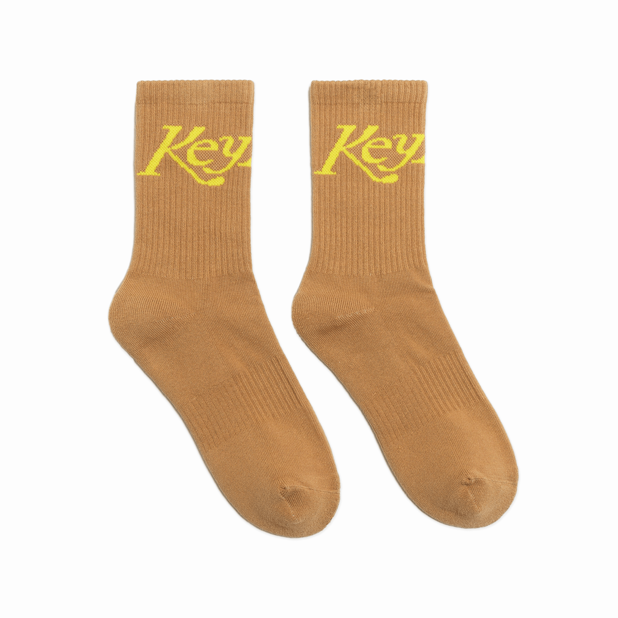 Keypote Men's Logo Crew Socks - Brown - Erthe Golf