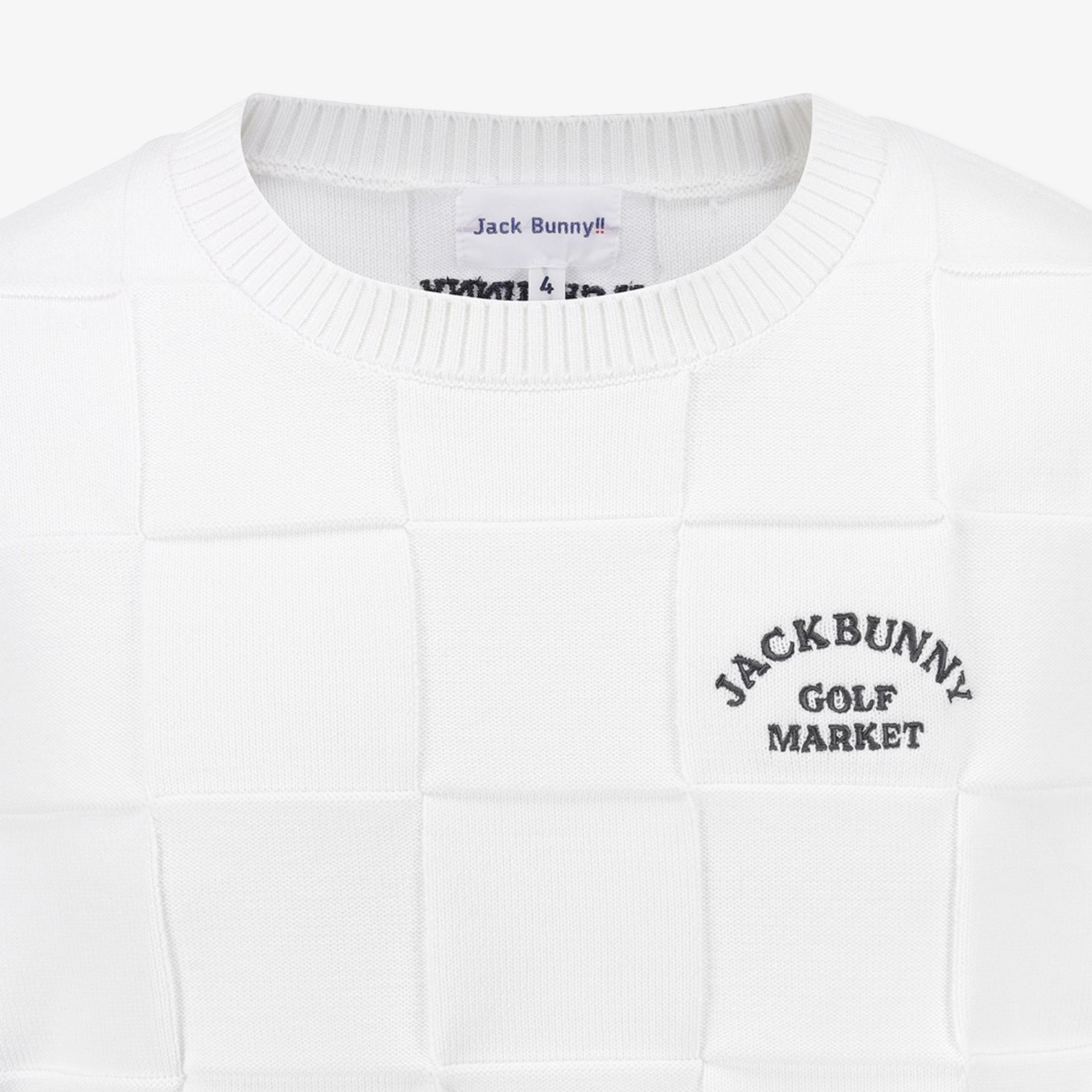 Pearly Gates Men's Jack Bunny Check Texture Knit Vest White - Erthe Golf