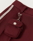 Keypote Women's Pleated Skort - Burgundy - Erthe Golf