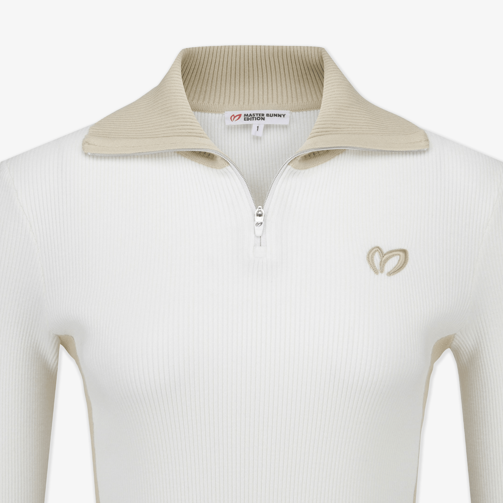 Master Bunny Edition Women Zip Top - White - Erthe Golf
