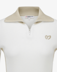 Master Bunny Edition Women Zip Top - White - Erthe Golf