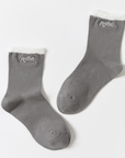 Keypote Women's Fluffy Crew Socks - Grey - Erthe Golf