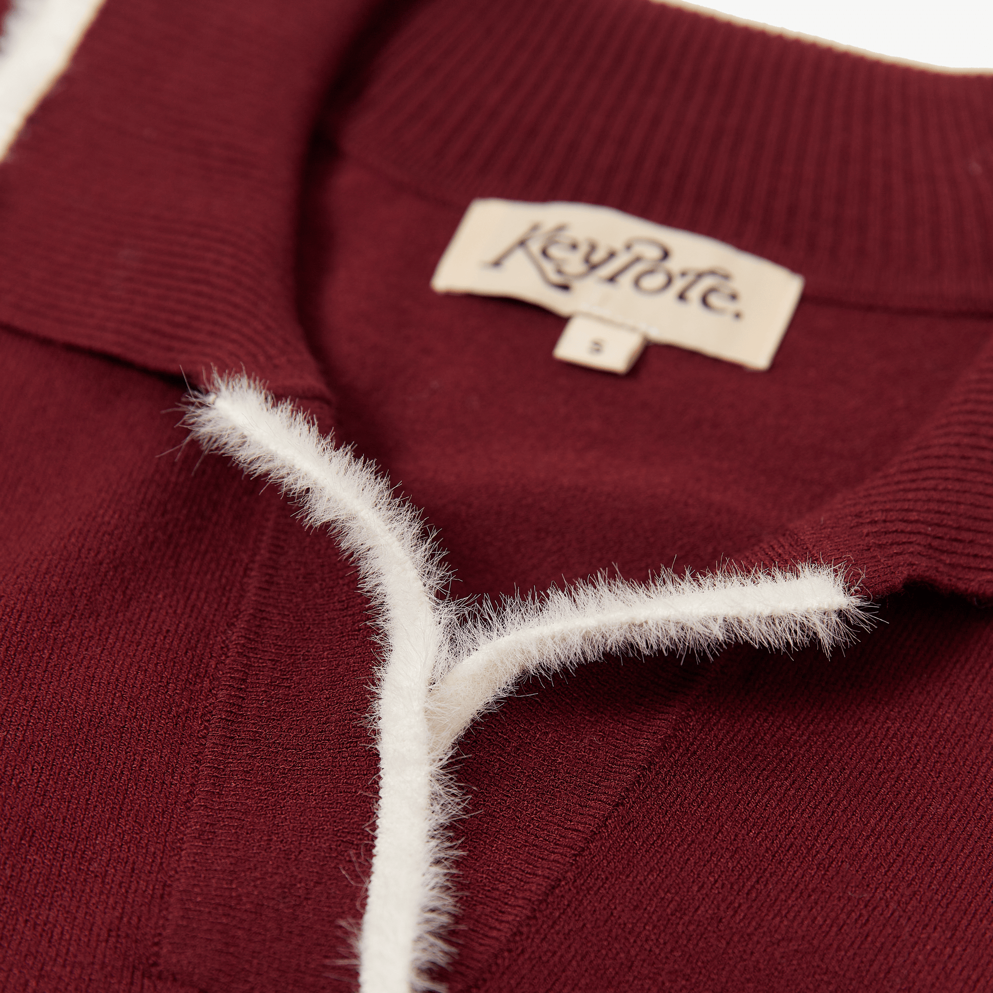 Keypote Long Sleeve Knited Top - Burgundy - Erthe Golf