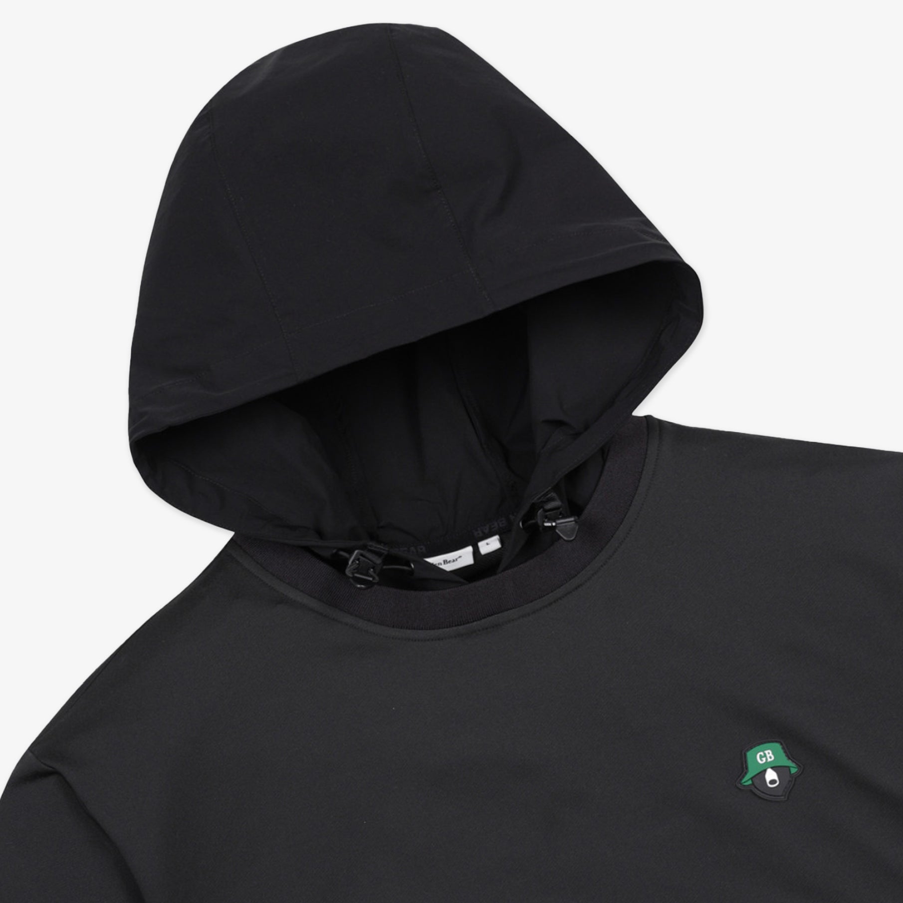Golden Bear Woven Hoodie T-shirt Black - Erthe Golf