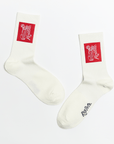 Keypote Men's Side Logo Crew Socks - White - Erthe Golf