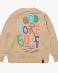 Yorf Golf Aw Tag Crewneck Brown - Erthe Golf