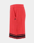 Women's Color - Block Shorts - Red - Erthe Golf