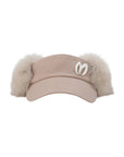 Master Bunny Edition Women's Fur Visor - Beige - Erthe Golf