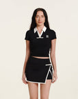 Keypote Lightweight Wrap Skirt - Black - Erthe Golf