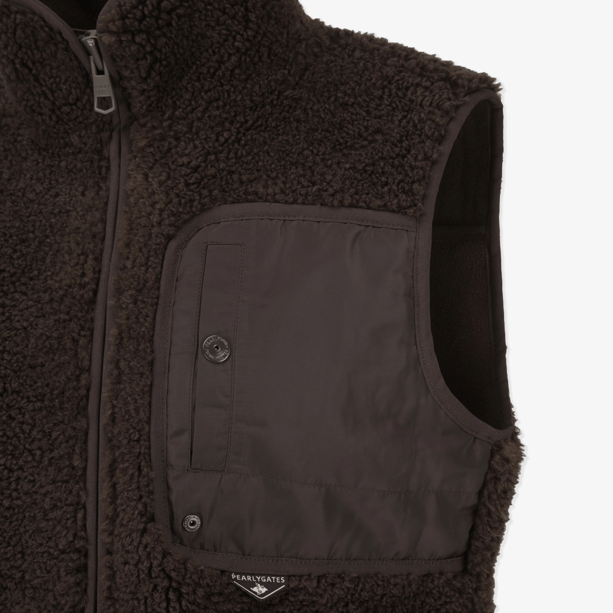 Pearly Gates Women's Fleece Vest - Brown - Erthe Golf