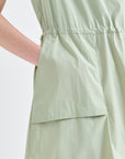 Lanvin Blanc Green Mock Neck Drawstring Dress - Erthe Golf