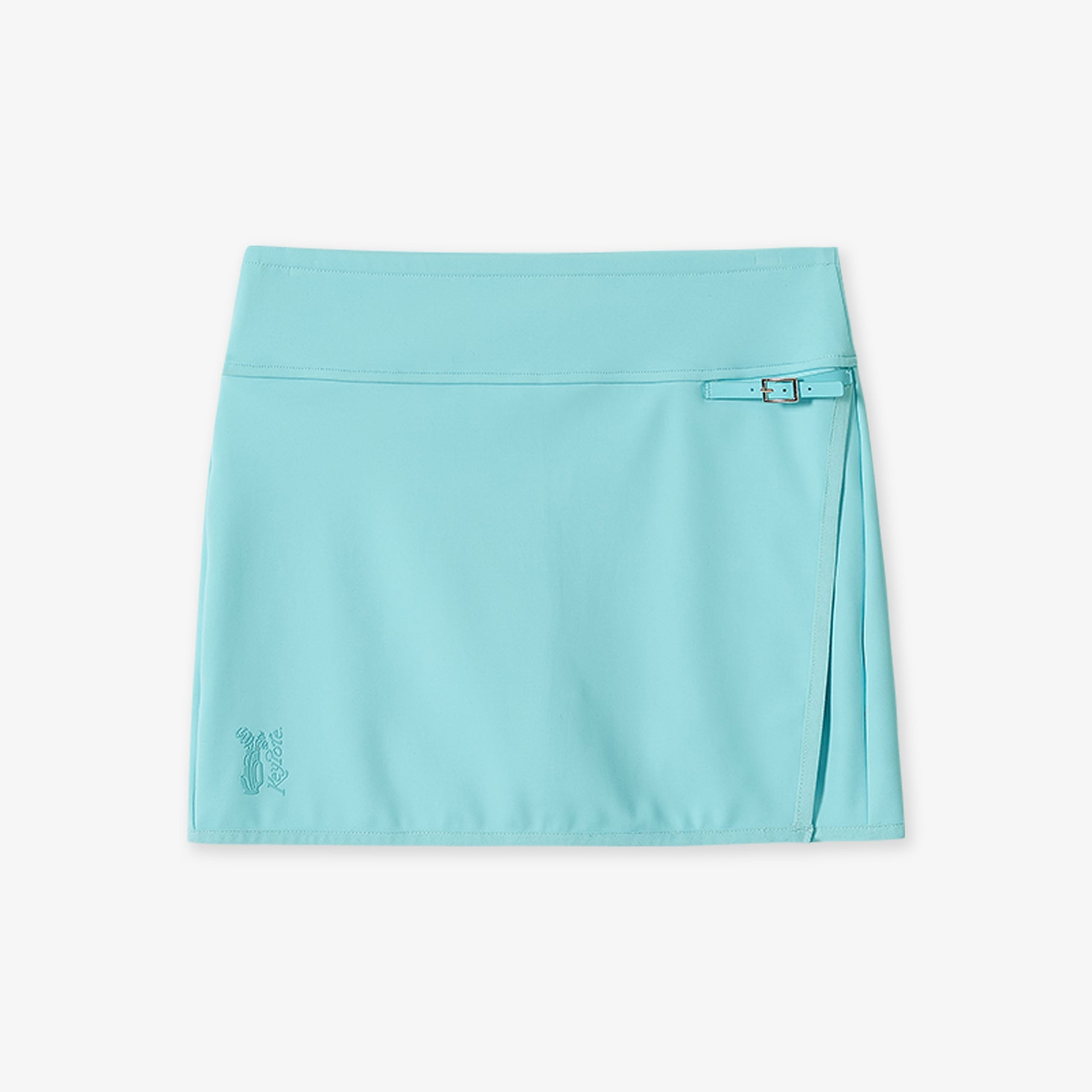 Keypote Lightweight Wrap Skirt - Aqua Blue - Erthe Golf