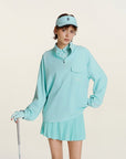 Keypote Aqua Blue Pleated Short Skirt - Erthe Golf