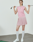 Falcosia Women's Knit Vest - Pink - Erthe Golf