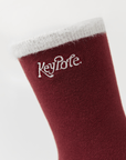 Keypote Women's Fluffy Crew Socks - Burgandy - Erthe Golf