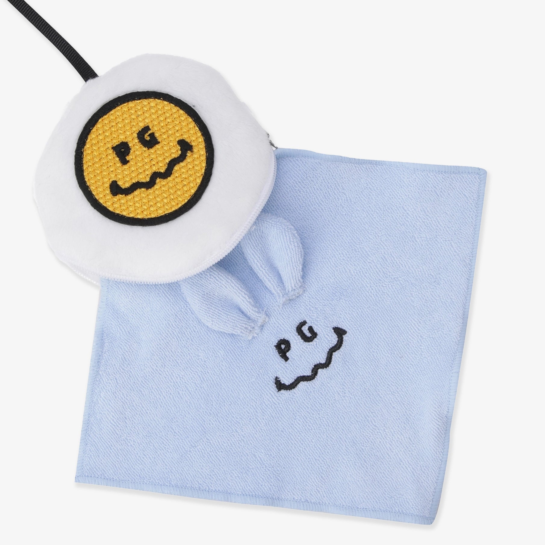 Pearly Gates Bunny Towel & Pouch Blue - Erthe Golf