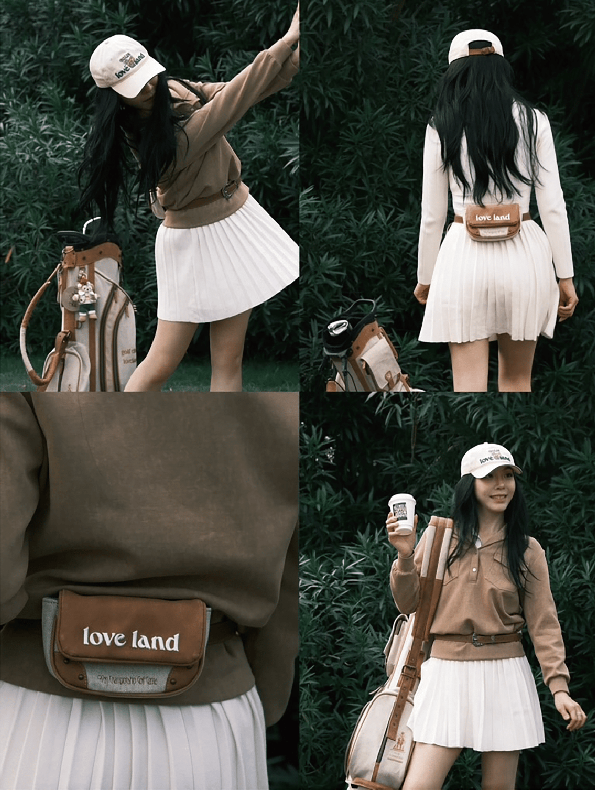 Loveland Women's Sweatshirt - Khaki - Erthe Golf