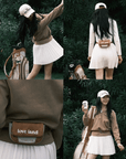 Loveland Women's Sweatshirt - Khaki - Erthe Golf
