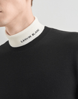 Lanvin Blanc Wool Blend Knit Top - Black - Erthe Golf