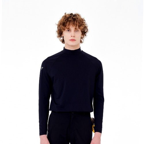 Cellty Black Mock - Neck Long Sleeve - Erthe Golf