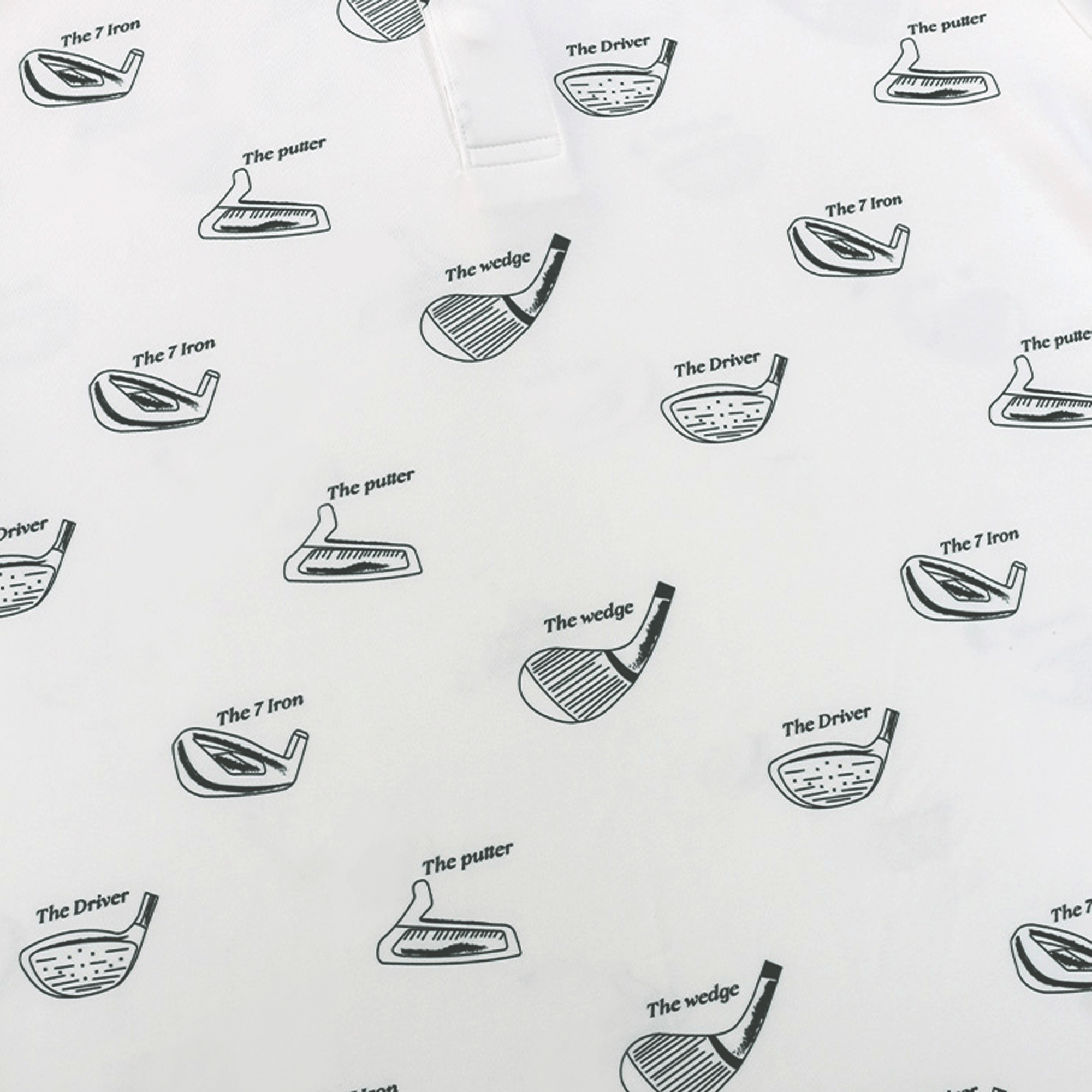 Falcosia Men's Printed Polo - White - Erthe Golf