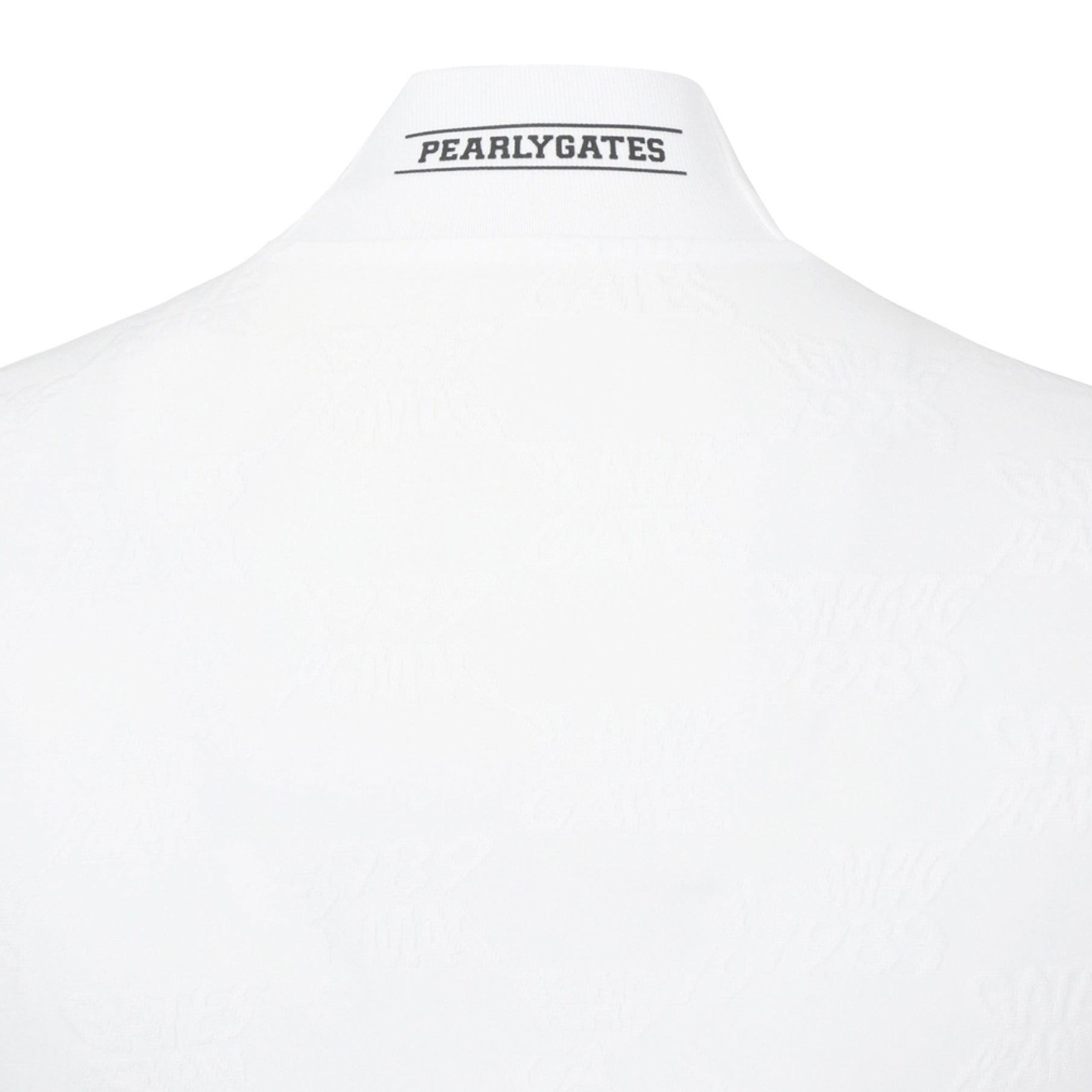 Pearly Gates Women's Logo Pattern Mock Neck Long Sleeve Ivory - Erthe Golf