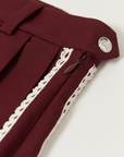 Keypote Women's Pleated Skort - Burgundy - Erthe Golf