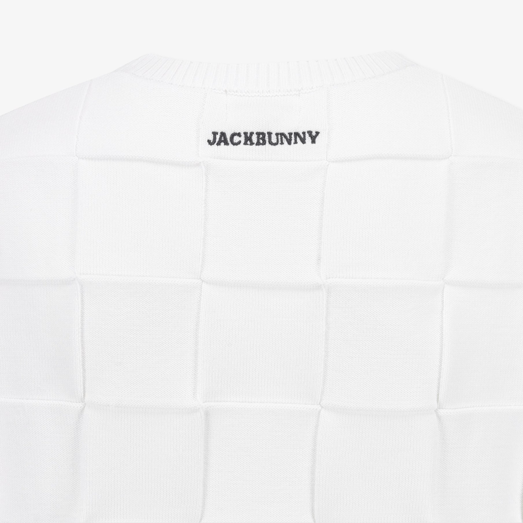 Pearly Gates Men's Jack Bunny Check Texture Knit Vest White - Erthe Golf