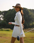 Loveland Knitted Dress - White - Erthe Golf