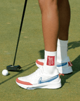 Keypote Men's Side Logo Crew Socks - White - Erthe Golf