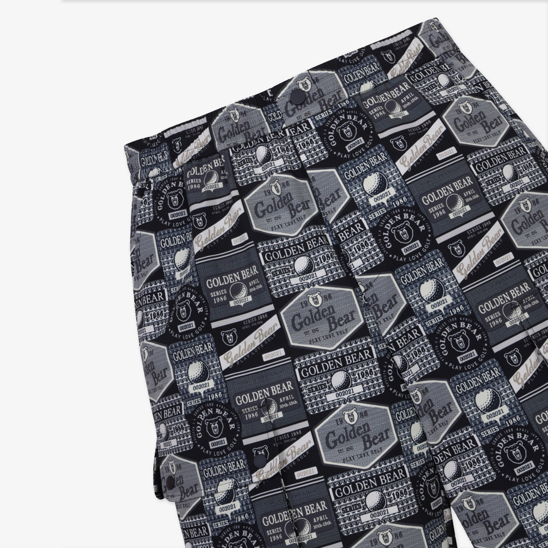 Golden Bear Unisex All - Over Printed Shorts Black - Erthe Golf