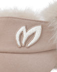 Master Bunny Edition Women's Fur Visor - Beige - Erthe Golf