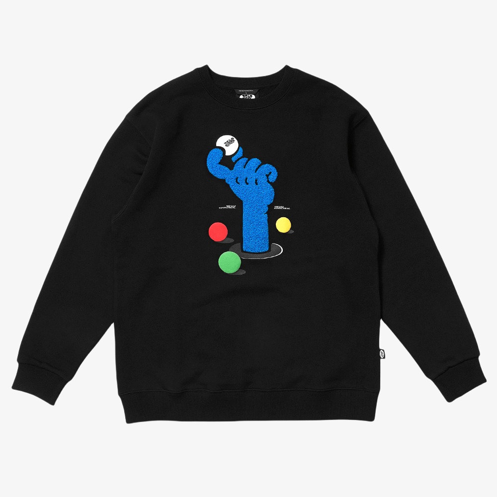 Yorf Golf Crewneck Roll & Pop Black - Erthe Golf