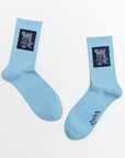 Keypote Men's Side Logo Crew Socks - Blue - Erthe Golf