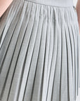 Lanvin Blanc Grey Wool Blend Pleated Skirt - Erthe Golf
