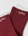 Keypote Women's Fluffy Crew Socks - Burgandy - Erthe Golf