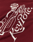 Keypote Long Sleeve Knited Top - Burgundy - Erthe Golf