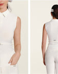 Keypote White Sleeveless Polo - Erthe Golf