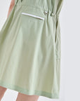 Lanvin Blanc Green Mock Neck Drawstring Dress - Erthe Golf