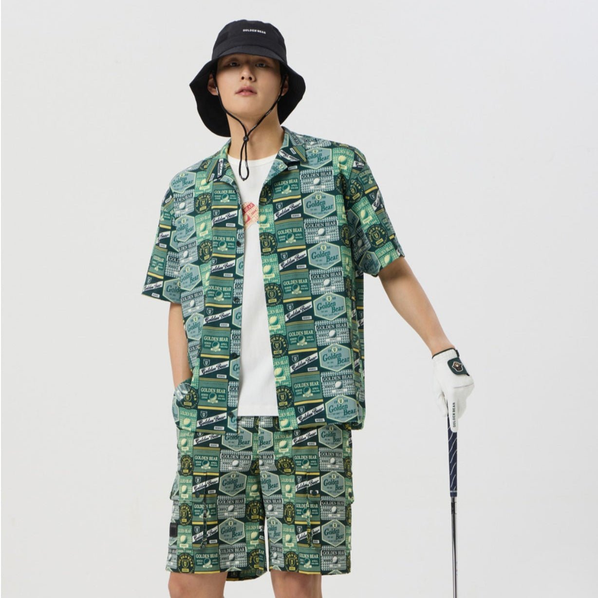 Golden Bear Unisex Printed Shirt Green - Erthe Golf