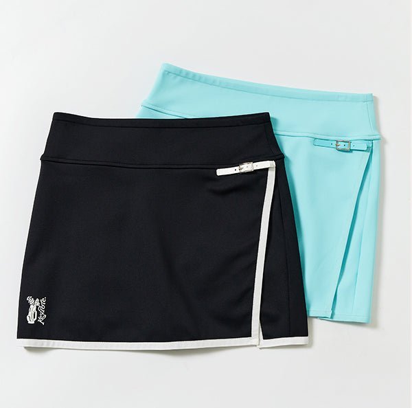 Keypote Lightweight Wrap Skirt - Aqua Blue - Erthe Golf