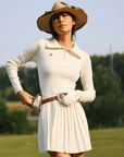 Loveland Knitted Dress - White - Erthe Golf