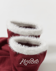 Keypote Women's Fluffy Crew Socks - Burgandy - Erthe Golf