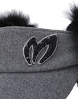 Master Bunny Edition Women's Fur Visor - Grey - Erthe Golf