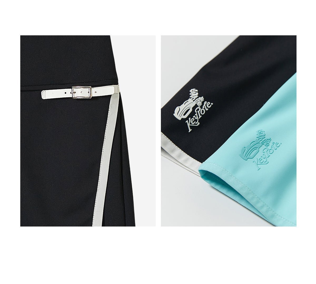 Keypote Lightweight Wrap Skirt - Aqua Blue - Erthe Golf