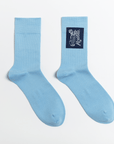 Keypote Men's Side Logo Crew Socks - Blue - Erthe Golf